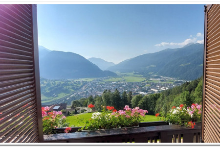 The view over the Vipiteno valley from our Alpenblick Gasthaus bedroom