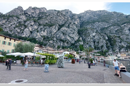 Limone sul Garda village hugging the mountains