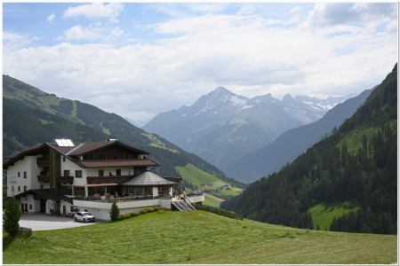 Typical Altitude Gasthaus with its outstanding view back to Zem am Ziller