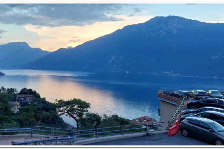 Our view from hotel Bazzanega over Lac Garda